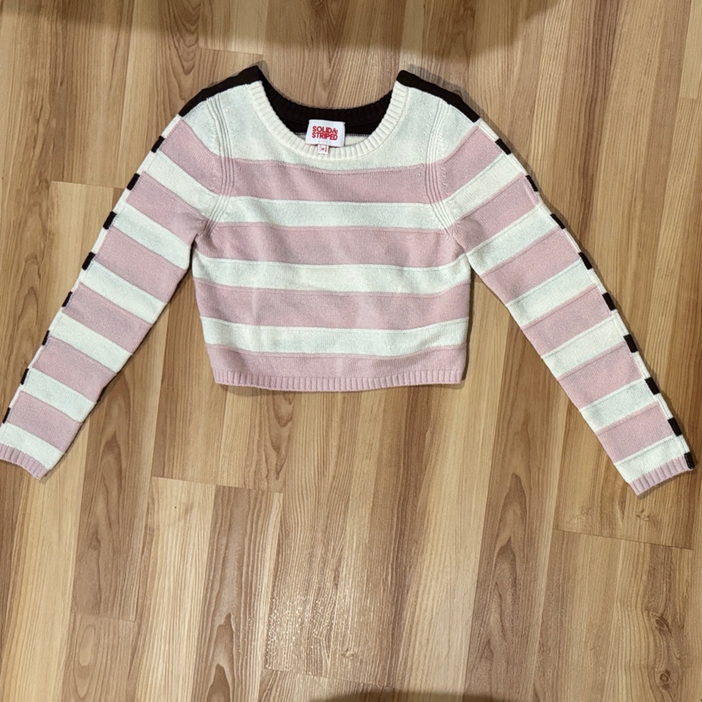Pink, Brown and White Striped Swe
